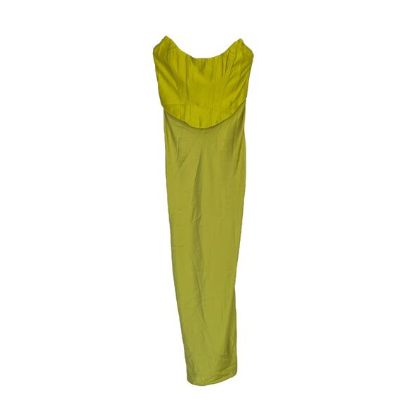 ASOS Design Dress Bandeau Slip Corset Maxi Green Strapless Women's Size 4 NWT - Picture 2 of 12